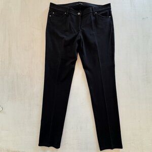 Eileen Fisher Pants Women’s 14 Black Stretch Slim Minimalist Button Pockets $228